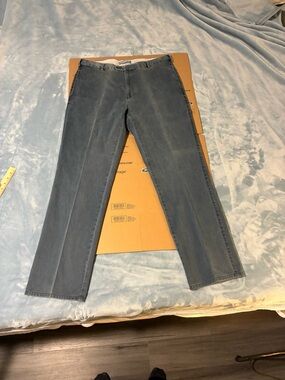 Peter Millar Golf Pants Mens 36 Pima Cotton Blue Pleated Chino Casual Regular